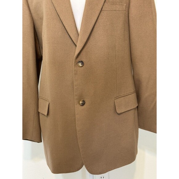 Club Room For Macys Men Size 44R Two Button Wool Silk Cashmere Blazer Career - Picture 3 of 11